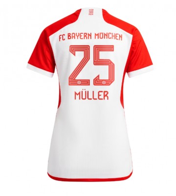 Maillot de foot Bayern Munich Thomas Muller #25 Domicile Femmes 2023-24 Manches Courte